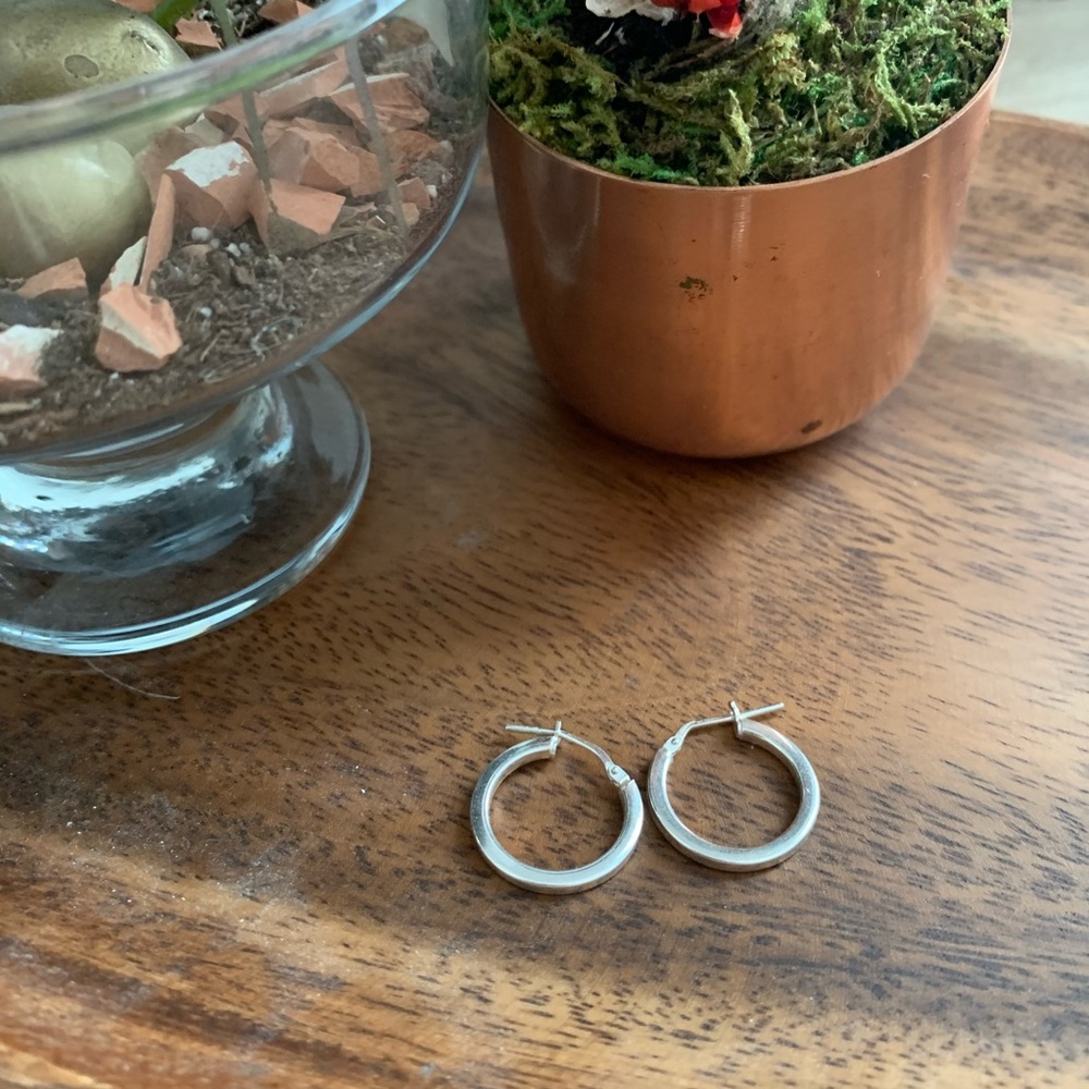 Sterling silver small hooos